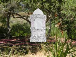 The samadhi’s location is very shady, cool, and has a broad view of the Soquel Seva Ashram