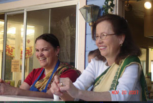 Pillars of our communities both here in Soquel and San Jose, Srimati Sanatani Didi and Srimati Jivana Didi.