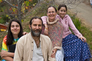 Visiting from our Sri Chaitanya Saraswat Ashram in Eugene, Oregon: Sundar Syam Prabhu, Mathuranth Prabhu, Krsnangini Didi and Vinodini Devi Dasi.