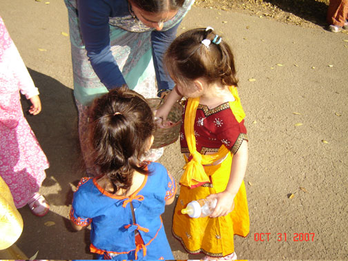 Flowers are gathered to offer Srila Gurudev.