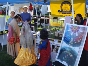 Braja Mohini Didi was instrumental in establishing our presence here. Mahadevi and Nalina Sundari came to help with the day's preaching activities and Divyasakti Didi also came.