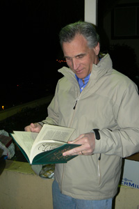 Hasyapriya Prabhu receives the new
						 " Loving Search for the Lost Servant "
						  now in hardback.