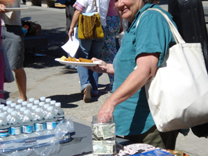 Although the Prasadam was free several people gave donations and signed up to be on our mailing list.