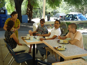 Afterwards our devotees returned to the temple to take their Prasadam served by Kalindi Didi.