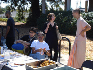 Our neighbours representing other groups also tasted the prasadam.