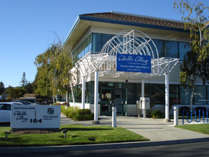 The main entrance at the Scotts Valley's campus.