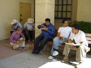 Everybody enjoyed the Prasadam.