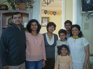 Arun Krishna Prabhu with his family and friends.