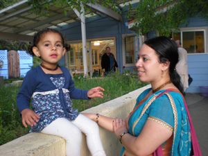 Young Vishaka and her mother Anupama Didi.