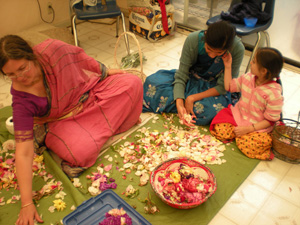 Laksmipriya Didi with Rohini and Lavanika Kumaris.