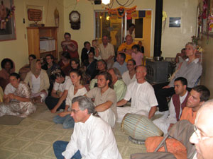 The devotees listened attentively absorbing the wonderful stories and special blessings for us on this day.