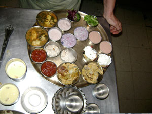 The beautiful Ekadasi feast offering plate.