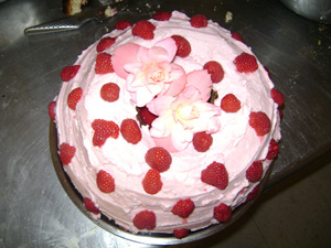  Baked by Rasa Rajani Didi, this beautiful raspberry cream cake was out of this world. 
