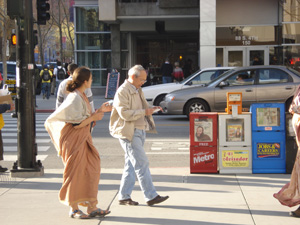 Many, many people were coming and going and the devotees distributed invitations and books to everyone.