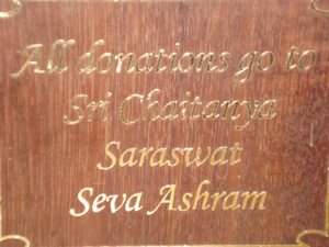 The Temple donation box inside the restaurant.