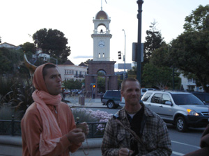 Even after the Sannyasis returned to the Ashram the kirtan continued.