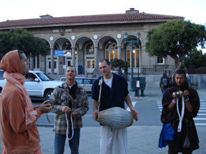 On Pacific Avenue outside the Post Office and near the Veteran's Memorial Hall where we have our Thursday programs.