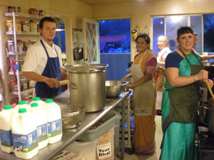 Shatrughna Prabhu, Vrinda devi dasi , Sureshwari Didi and Rasa Rajani Didi.