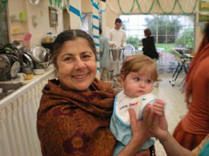 Srimati Kalindi Didi and young Janava.