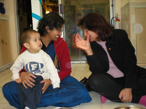 New friends, Amiya Kanti with son Jaganath and Anita.