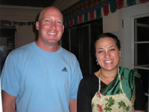 Vaidehi invited her co-worker Chris to the festival and he loved the Prasadam.