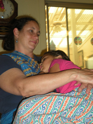 Krishna Priya Didi with her grandaughter Shivani.