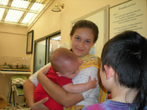 Jahnavi Devi Dasi holding Devin.