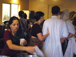 Annapurna Didi and the bustling kitchen crew.