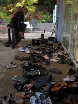  So many shoes show how many devotees have come for this occasion!