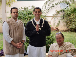 Jairam Prabhu, Nayanananda Prabhu and Devananda Prabhu visiting from Australia.