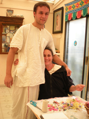 Krishna Priya Didi and her son Dhruva.