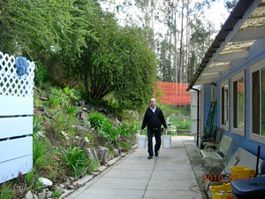 Jatindra Mohan Prabhu always working hard to keep the temple clean.