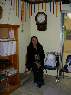 Letisha, a friend of Jaganath Swami Prabhu, came from San Diego to pay her respects.