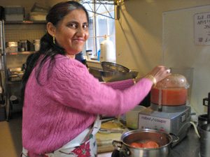 Nandarani Didi  gets ready to make one of her famous delicious preparations.