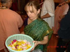 Flowers for the Puspa Puja offerings.