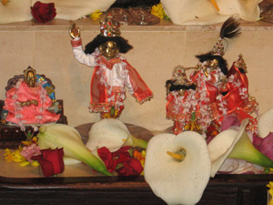 Srila Swami Maharaj, Sriman Mahaprabhu, and Sri Sri Gaura Radha Krishna.