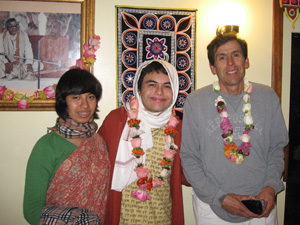 Jahnavi Didi, Madhu Gopal Prabhu, and Purna Brahma Prabhu visiting from Mexico.