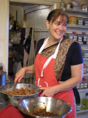 Srimati Sanatani Didi, our kitchen general.