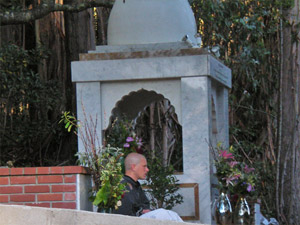 Naveen Krishna Prabhu is performing much of the Seva at Srila Gurudev's Pushpa Samadhi. 